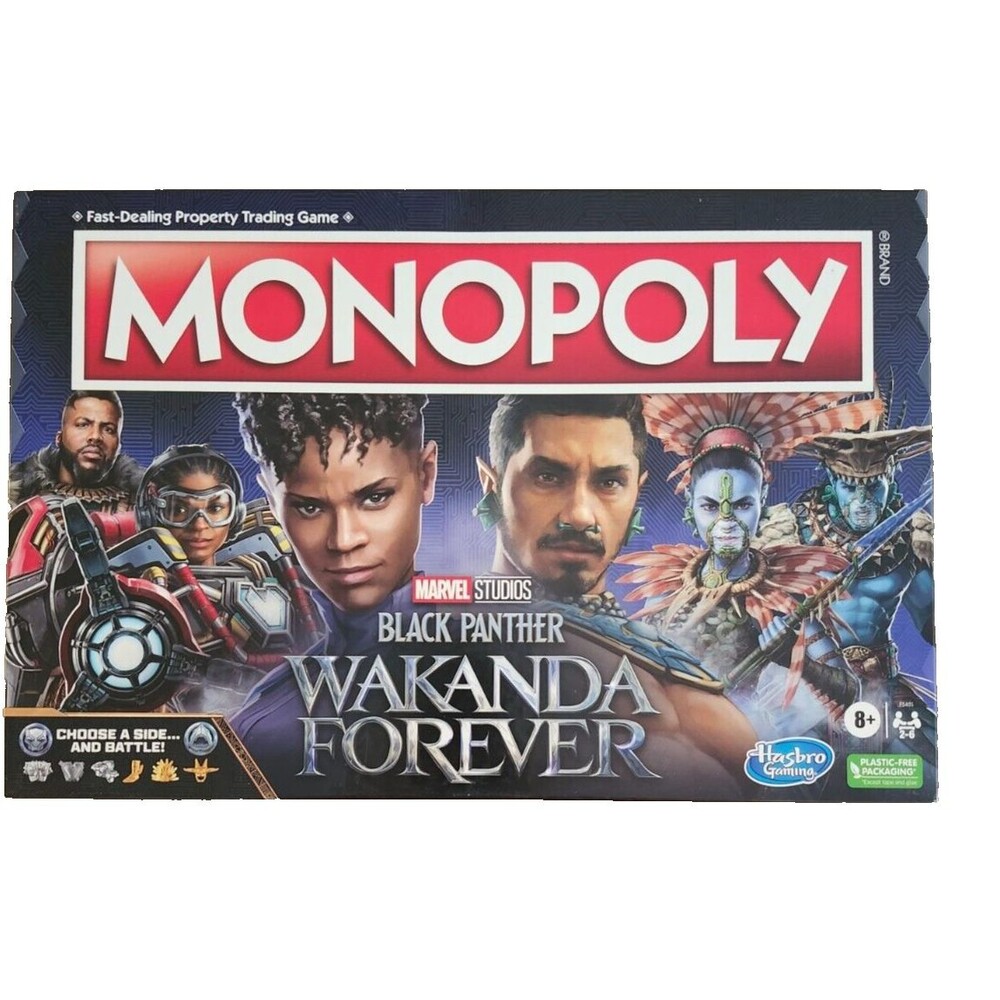 Monopoly Black Panther Marvel Studios Wakanda Forever Board Game NEW SEALED